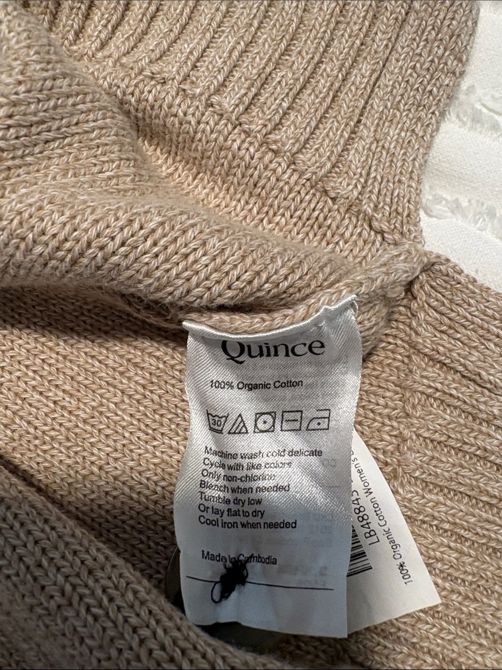 Quince 100% Organic Cotton Button-Front Cropped Cardigan - Picture 6 of 6